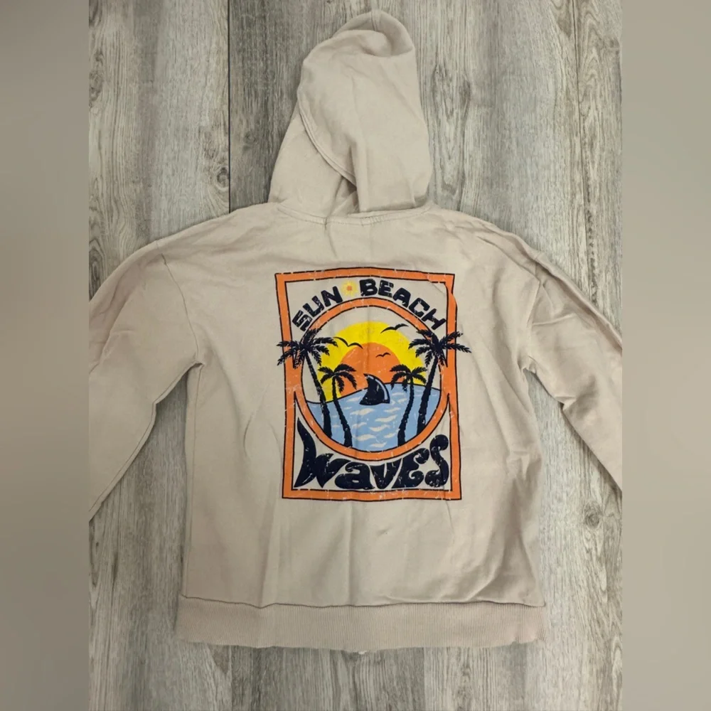 Sun Beach Waves Beige Hoodie by Tommy Bahama